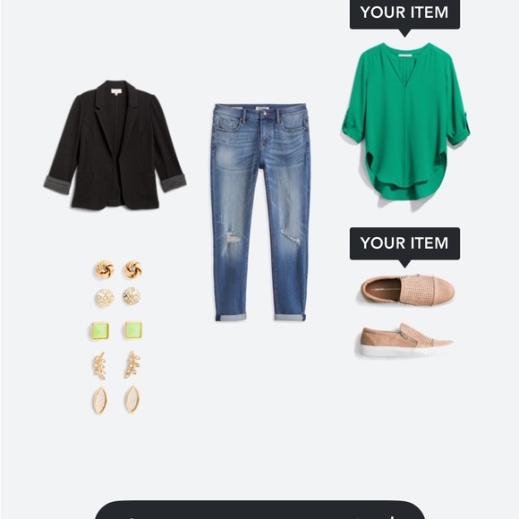 Stitch fix blouse beautiful green! - Picture 2 of 2